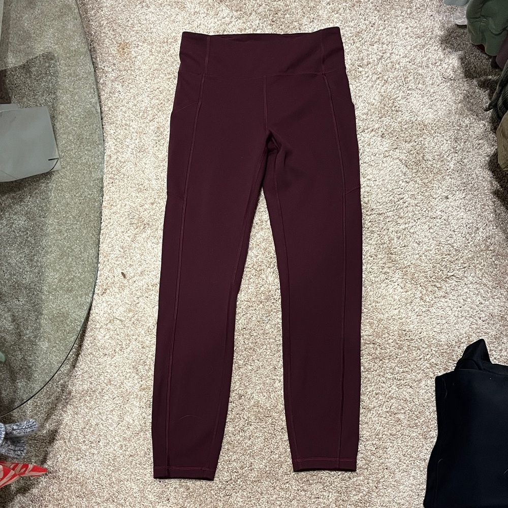 Lululemon Invigorate High Rise Tight Legging 25” with Pockets Cassis